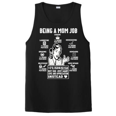 Being A Mom Job Funny Mom For Mothers Day Appreciation Gift PosiCharge Competitor Tank