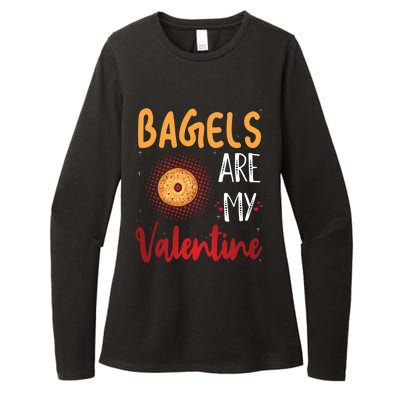 Bagels Are My Valentine Bagel Bread Lover Valentines Days Funny Gift Womens CVC Long Sleeve Shirt