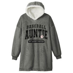 Baseball Auntie Matching Aunt Loud Proud Family Player Game Hooded Wearable Blanket