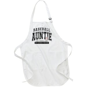 Baseball Auntie Matching Aunt Loud Proud Family Player Game Full-Length Apron With Pockets