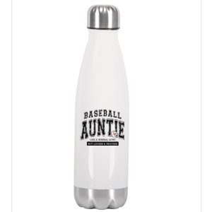 Baseball Auntie Matching Aunt Loud Proud Family Player Game Stainless Steel Insulated Water Bottle