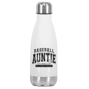 Baseball Auntie Matching Aunt Loud Proud Family Player Game Stainless Steel Insulated Water Bottle