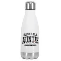 Baseball Auntie Matching Aunt Loud Proud Family Player Game Stainless Steel Insulated Water Bottle