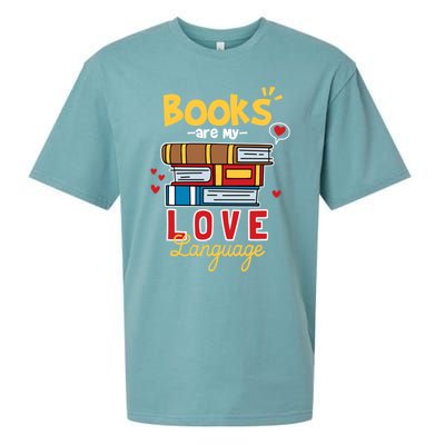 Books Are My Love Language Gift Sueded Cloud Jersey T-Shirt