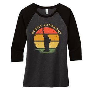 Bodily Autonomy My Body My Choice Freedom Statue of Liberty Women's Tri-Blend 3/4-Sleeve Raglan Shirt