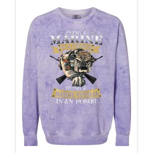 Being A Marine Veteran Is An Honor Colorblast Crewneck Sweatshirt