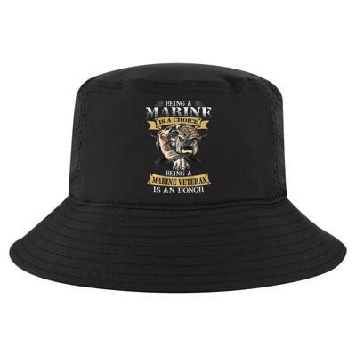 Being A Marine Veteran Is An Honor Cool Comfort Performance Bucket Hat