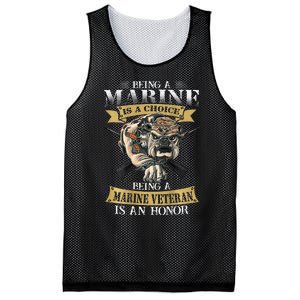 Being A Marine Veteran Is An Honor Mesh Reversible Basketball Jersey Tank