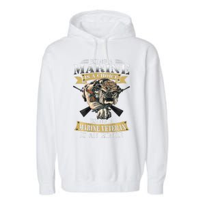 Being A Marine Veteran Is An Honor Garment-Dyed Fleece Hoodie