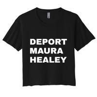 Bostonians Against Mayor Wu Deport Maura Healey Women's Crop Top Tee