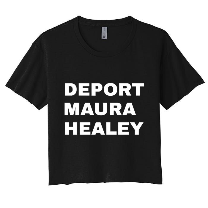 Bostonians Against Mayor Wu Deport Maura Healey Women's Crop Top Tee
