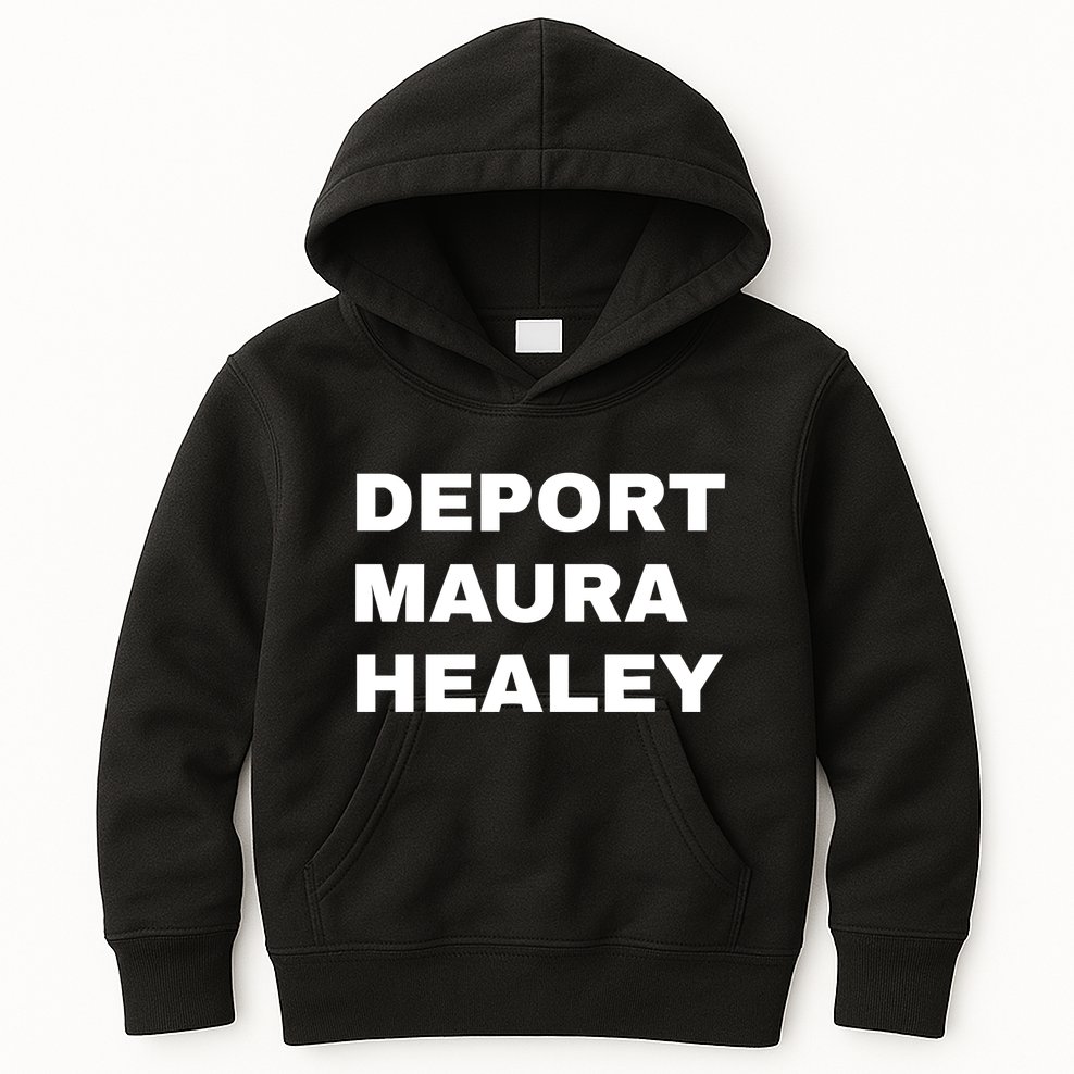 Bostonians Against Mayor Wu Deport Maura Healey Kids Hoodie
