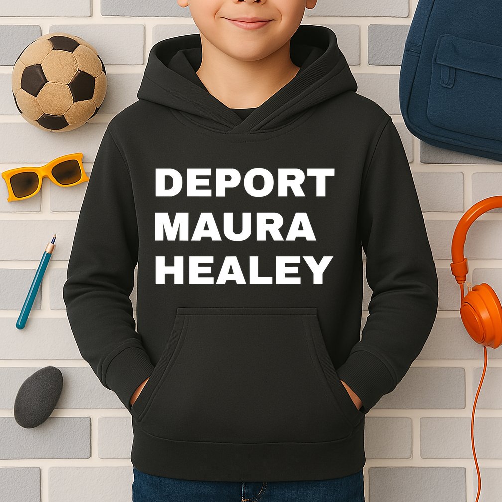 Bostonians Against Mayor Wu Deport Maura Healey Kids Hoodie