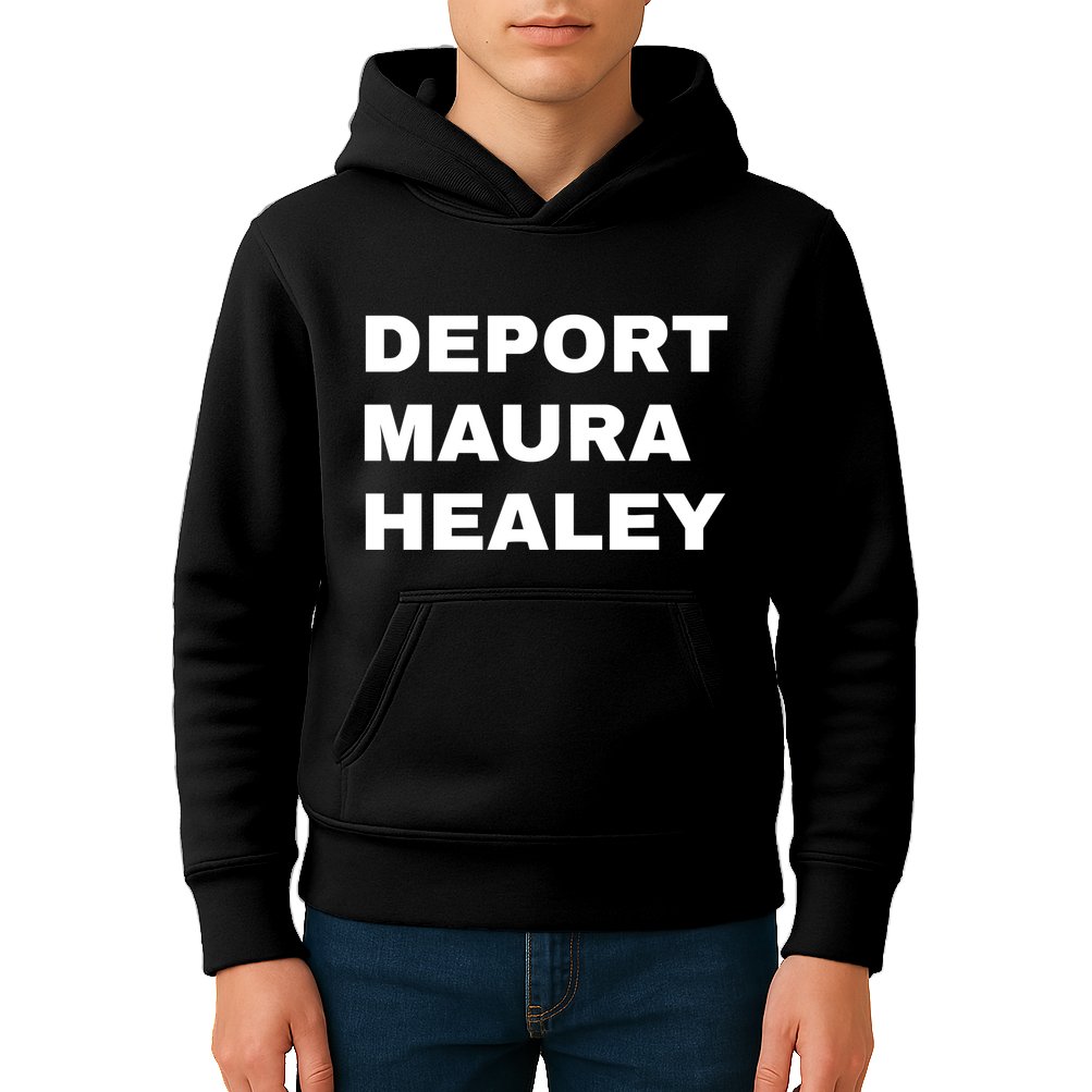 Bostonians Against Mayor Wu Deport Maura Healey Kids Hoodie