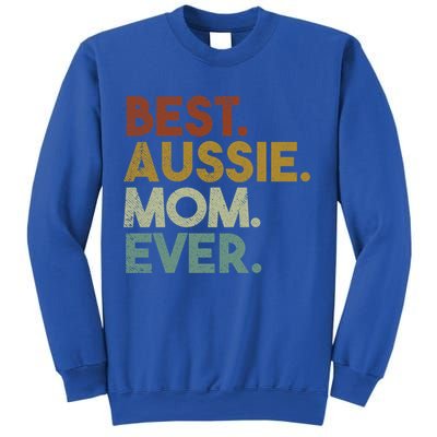Best Aussie Mom Ever Retro Australian Shepherd Dog Gift Sweatshirt