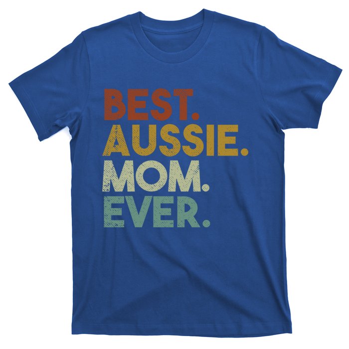 Best Aussie Mom Ever Retro Australian Shepherd Dog Gift T-Shirt