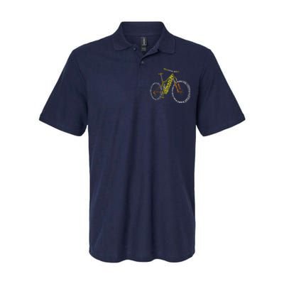 Bicycle Anatomy Mountain Bike MTB Parts Funny Biker Rider Softstyle Adult Sport Polo