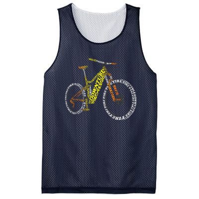 Bicycle Anatomy Mountain Bike MTB Parts Funny Biker Rider Mesh Reversible Basketball Jersey Tank