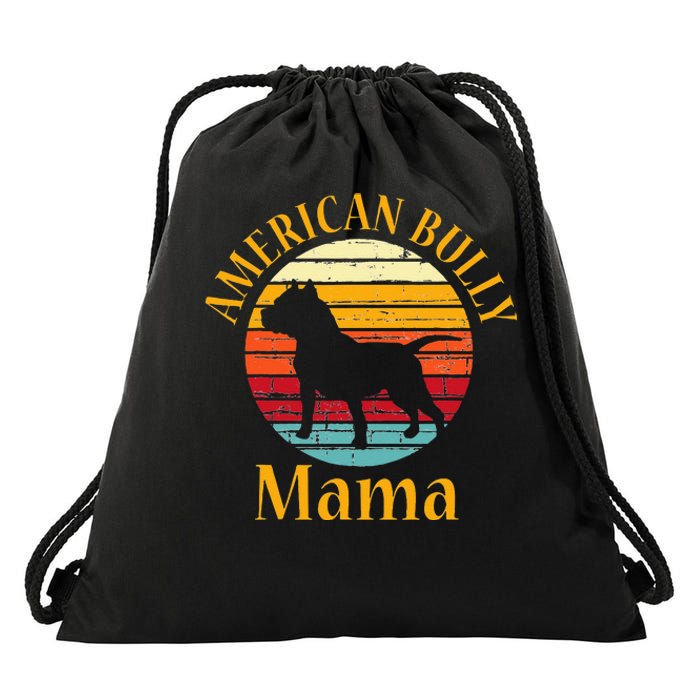 Bully American Mama Mom Bulldog Gift Bull Dog Owner Gifts Drawstring Bag