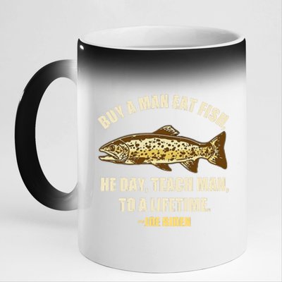 Buy A Man Eat Fish Joe Biden 11oz Black Color Changing Mug