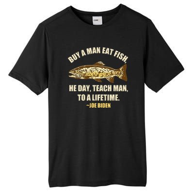 Buy A Man Eat Fish Joe Biden Tall Fusion ChromaSoft Performance T-Shirt