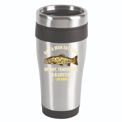 Buy A Man Eat Fish Joe Biden 16oz Travel Tumbler