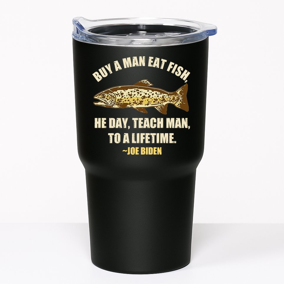 Buy A Man Eat Fish Joe Biden Tumbler