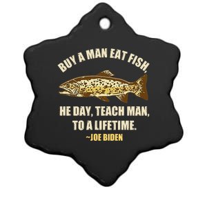 Buy A Man Eat Fish Joe Biden Ceramic Star Ornament