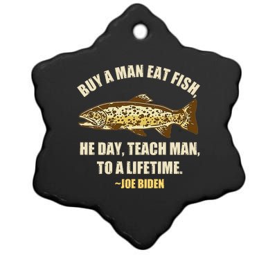 Buy A Man Eat Fish Joe Biden Ceramic Star Ornament