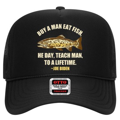 Buy A Man Eat Fish Joe Biden Trucker Hat
