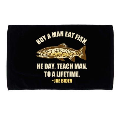 Buy A Man Eat Fish Joe Biden Microfiber Hand Towel