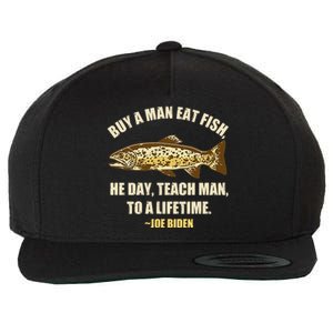 Buy A Man Eat Fish Joe Biden Wool Snapback Cap