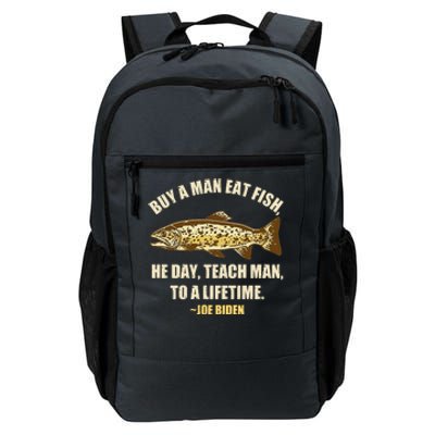 Buy A Man Eat Fish Joe Biden Daily Commute Backpack