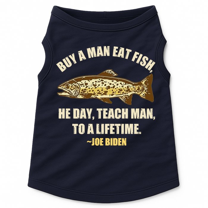 Buy A Man Eat Fish Joe Biden Doggie Tank