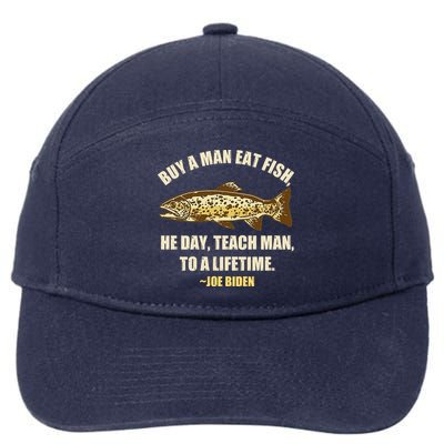 Buy A Man Eat Fish Joe Biden 7-Panel Snapback Hat