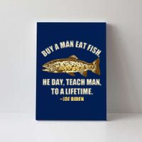 Buy A Man Eat Fish Joe Biden Canvas