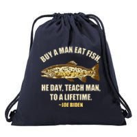 Buy A Man Eat Fish Joe Biden Drawstring Bag