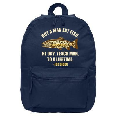 Buy A Man Eat Fish Joe Biden 16 in Basic Backpack