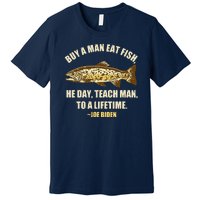 Buy A Man Eat Fish Joe Biden Premium T-Shirt