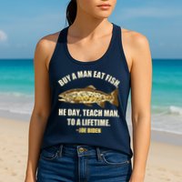 Buy A Man Eat Fish Joe Biden Womens Tank Top