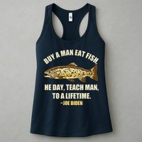 Buy A Man Eat Fish Joe Biden Womens Tank Top