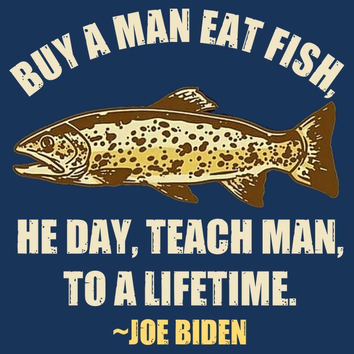 Buy A Man Eat Fish Joe Biden Womens Tank Top