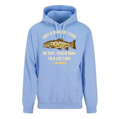 Buy A Man Eat Fish Joe Biden Unisex Surf Hoodie