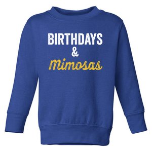 Birthdays And Mimosas Mimosa Lover Day Er Happy Birthday Gift Toddler Sweatshirt