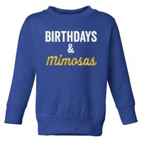 Birthdays And Mimosas Mimosa Lover Day Er Happy Birthday Gift Toddler Sweatshirt