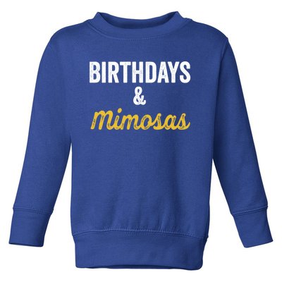 Birthdays And Mimosas Mimosa Lover Day Er Happy Birthday Gift Toddler Sweatshirt