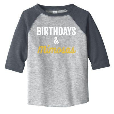 Birthdays And Mimosas Mimosa Lover Day Er Happy Birthday Gift Toddler Fine Jersey T-Shirt