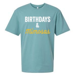 Birthdays And Mimosas Mimosa Lover Day Er Happy Birthday Gift Sueded Cloud Jersey T-Shirt