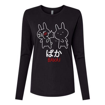 Baka Anime Manga Lover Otaku Gift Rabbit Slap Japanese Womens Cotton Relaxed Long Sleeve T-Shirt