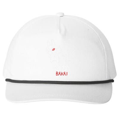 Baka Anime Manga Lover Otaku Gift Rabbit Slap Japanese Snapback Five-Panel Rope Hat